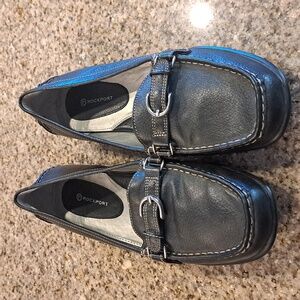 Rockport Women's Sz. 8.5 W, Like New Black Leather Loafers